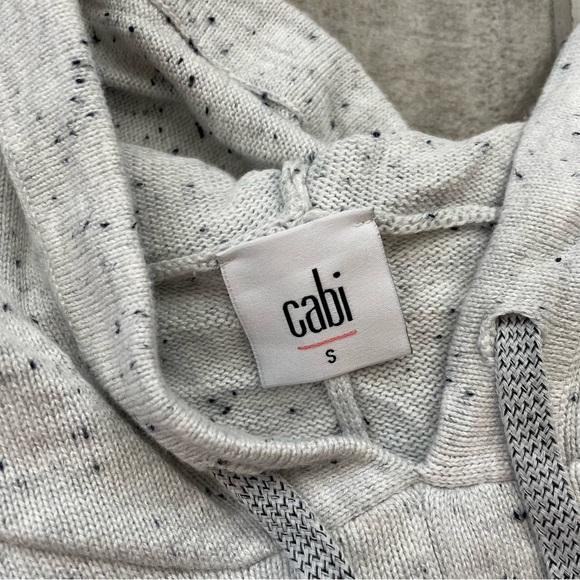 CAbi Short Sleeve Pull-Over Speckled Hoodie Sweater Style 3473 Size Small - Picture 7 of 11